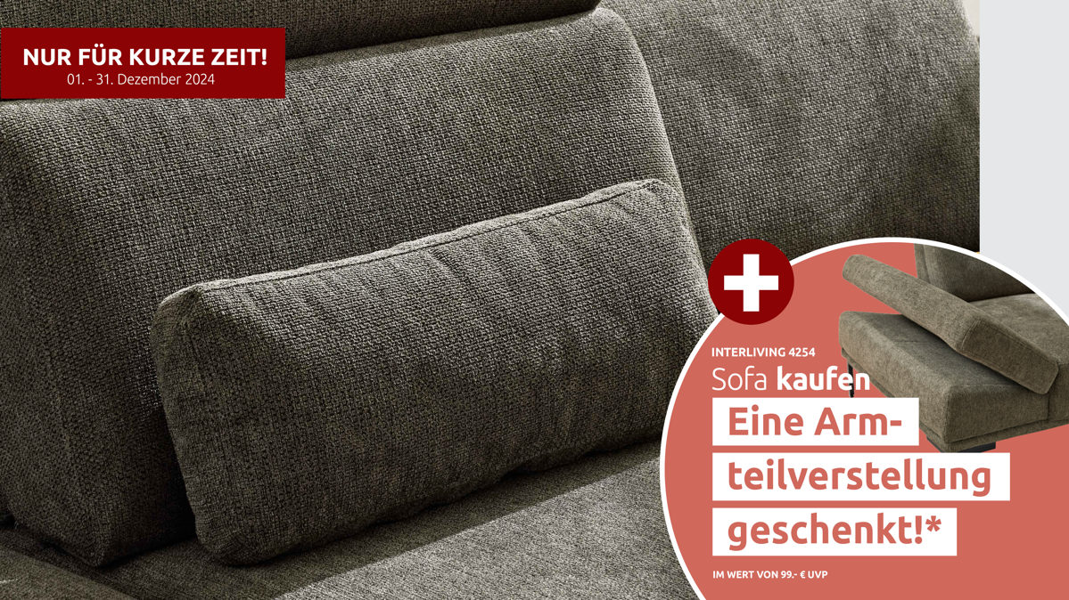 Kissen Interliving aus Stoff in Dunkelgrün Interliving Sofa Serie 4254 – Nierenkissen jagdgrüner Bezug Mito 156 – Breite ca. 60 cm