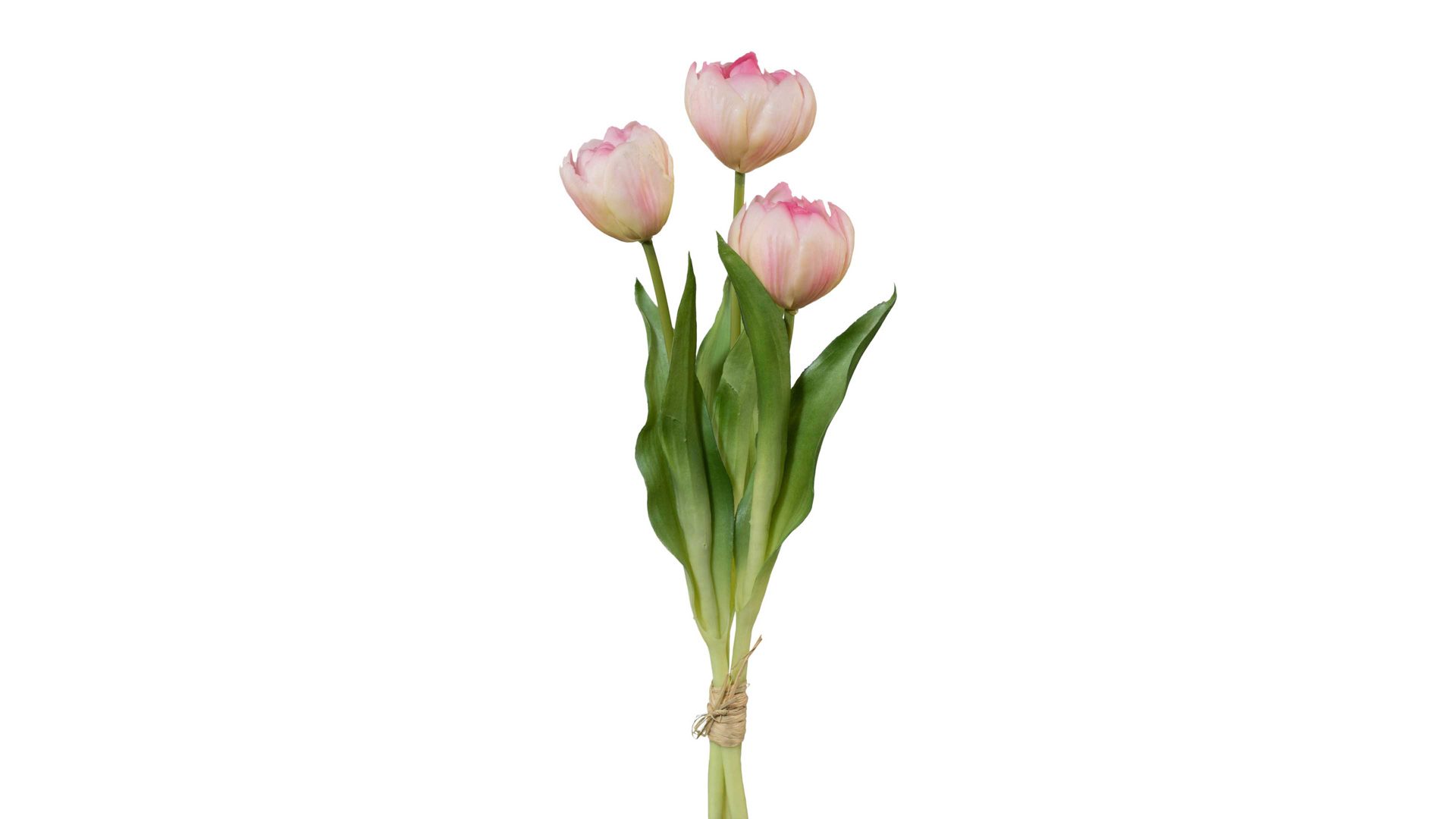 Blume Gasper aus Stoff in Pink Tulpenstrauß Ivon rosafarbene Textilblüten – Höhe ca. 37 cm