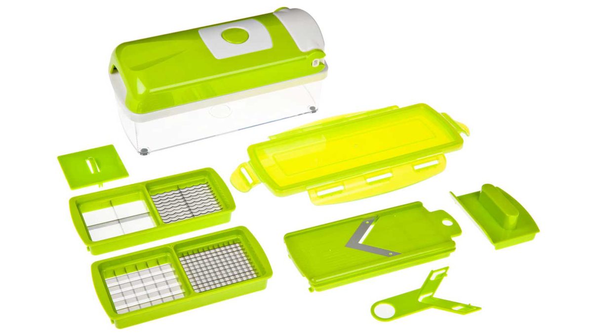 Küchenhelfer Genius aus Kunststoff Metall in Hellgrün GENIUS Nicer Dicer Smart 7-tlg Gemüseschneider 7-tlg., kiwigrün