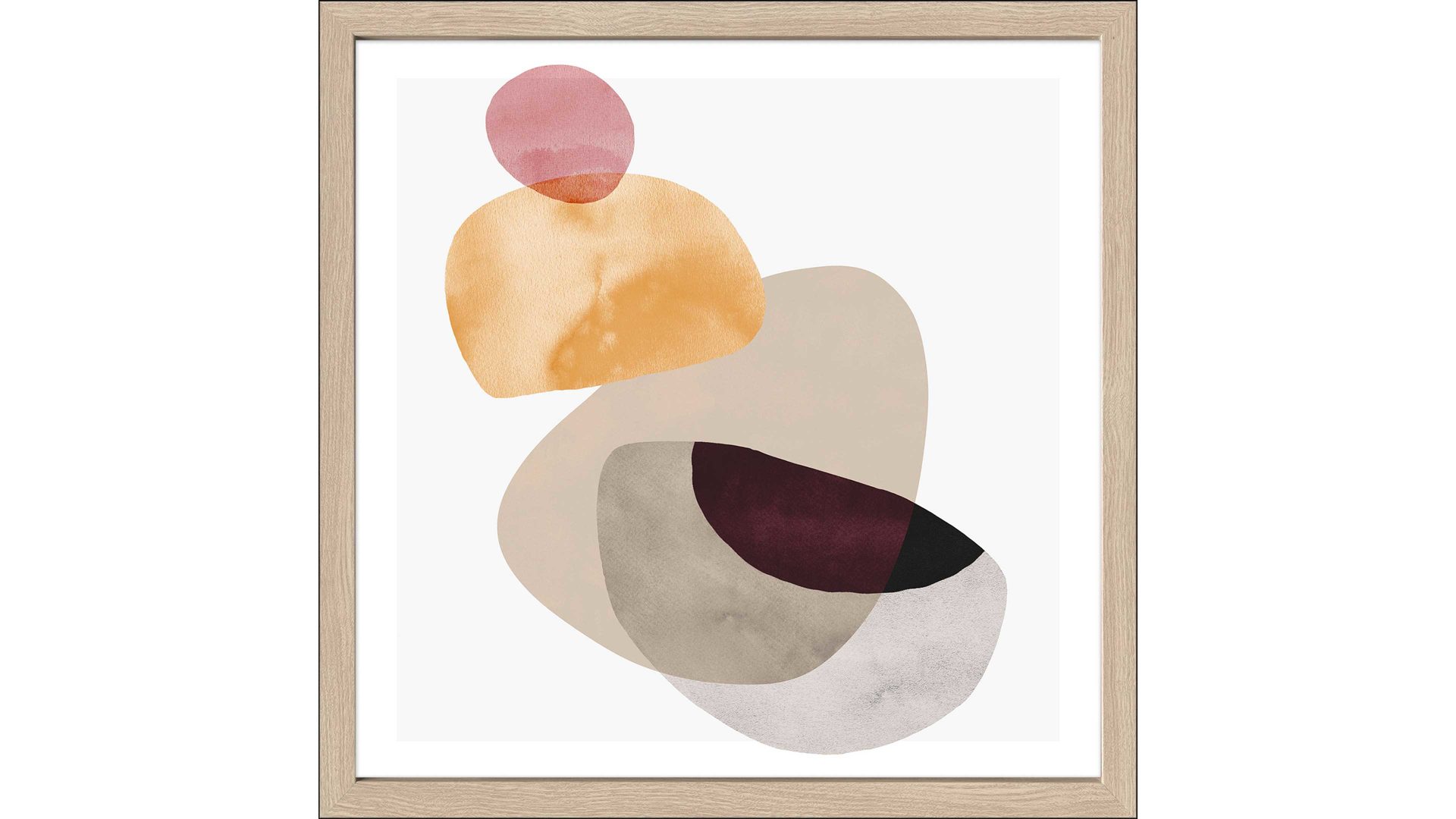 Kunstdruck Pro®art bilderpalette aus Karton / Papier / Pappe in Orange PRO®ART Kunstdruck Framed Art Abstract Shape IV - ca. 55 x 55 cm