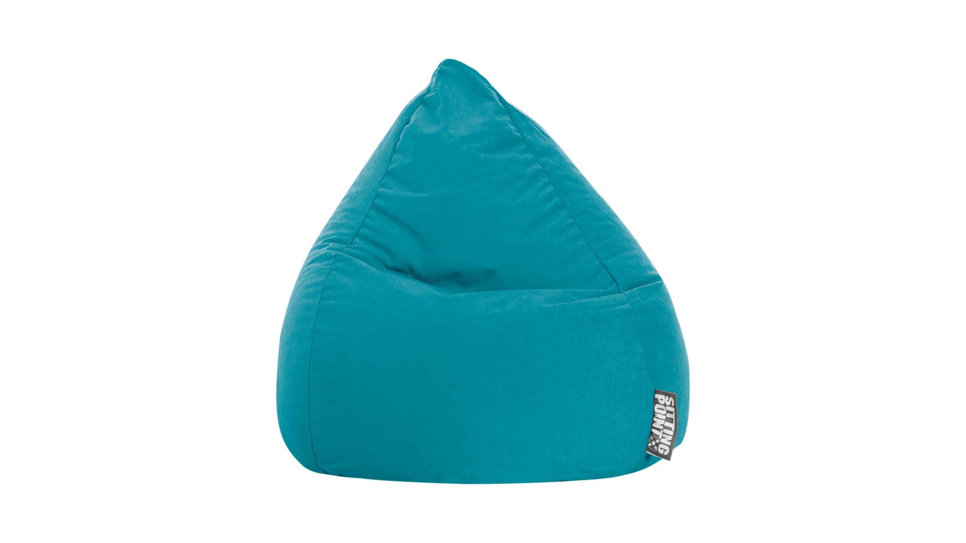 Standard-Sitzsack Magma sitting point aus Kunstfaser in Hellblau SITTING POINT beanbag easy L - Sitzmöbel smaragdfarbene Mikrofaser - ca. 120 Liter