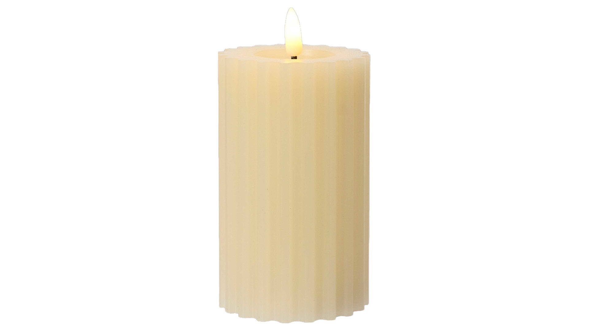 Kerze Interliving BEST BUDDYS! aus Wachs in Beige Interliving BEST BUDDYS! LED-Kerze cremefarbener Wachs - Höhe ca. 15 cm