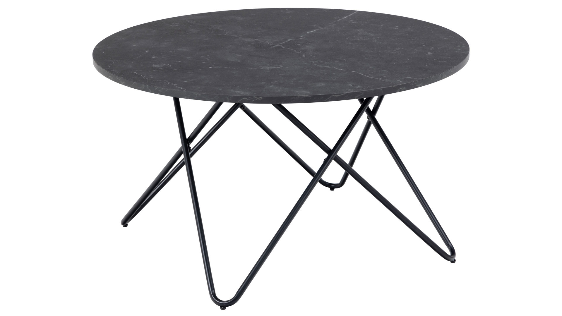 Couchtisch Actona group aus Holz in Schwarz Couchtisch Wyre Schwarz – ca. 80 cm Durchmesser