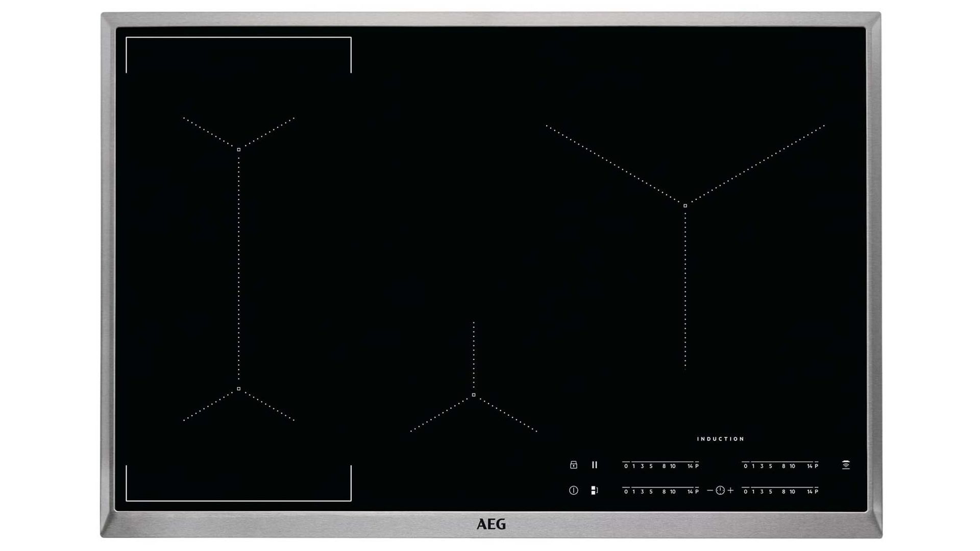 Induktionskochfeld Electrolux | aeg aus Glas in Schwarz autarkes AEG Kochfeld IKE 84445 XB mit Induktion vier Kochfelder – Breite ca. 80 cm