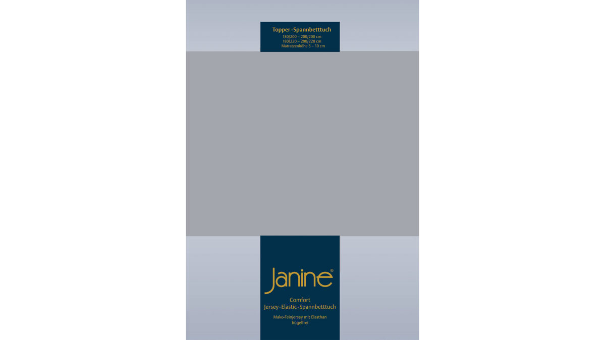 Spannbettlaken Janine aus Stoff in Hellgrau Janine® Spannbettlaken Platin - ca. 200 x 200 cm