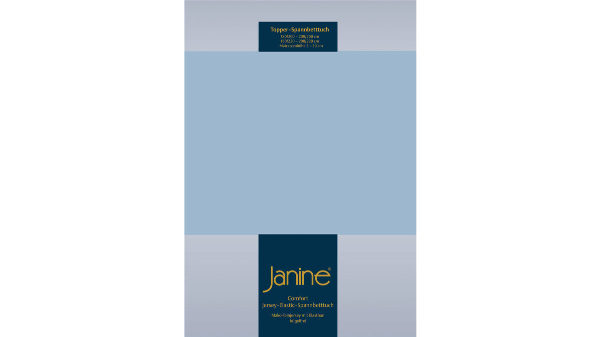 Spannbettlaken Janine® aus Stoff in Mittelblau Janine® Spannbettlaken Perlblau - ca. 150 x 200 cm