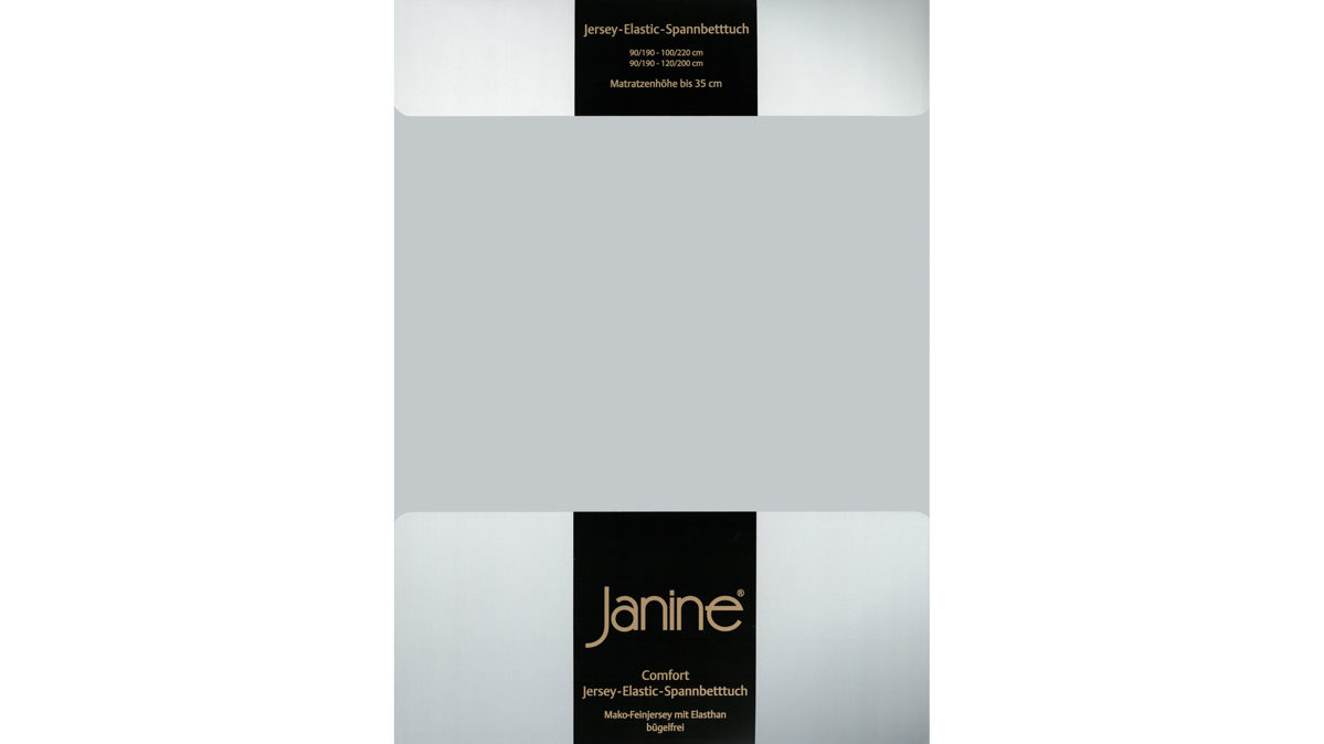 Spannbettlaken Janine aus Stoff in Silber Janine® Spannbettlaken Silber - ca. 200 x 200 cm
