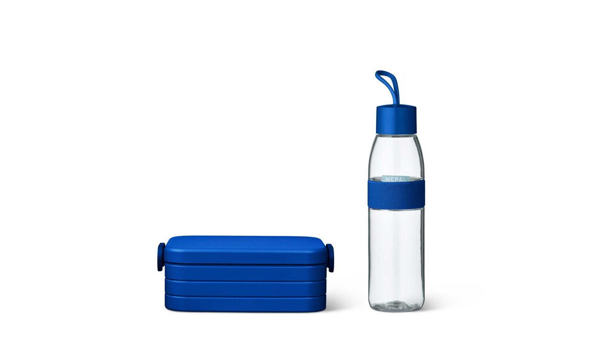 Brotdose & Trinkflasche Mepal bv aus Kunststoff in Blau MEPAL Lunchset Ellipse + Tab, Lunchbox + Trinkflasche Blau - Vivid Blue