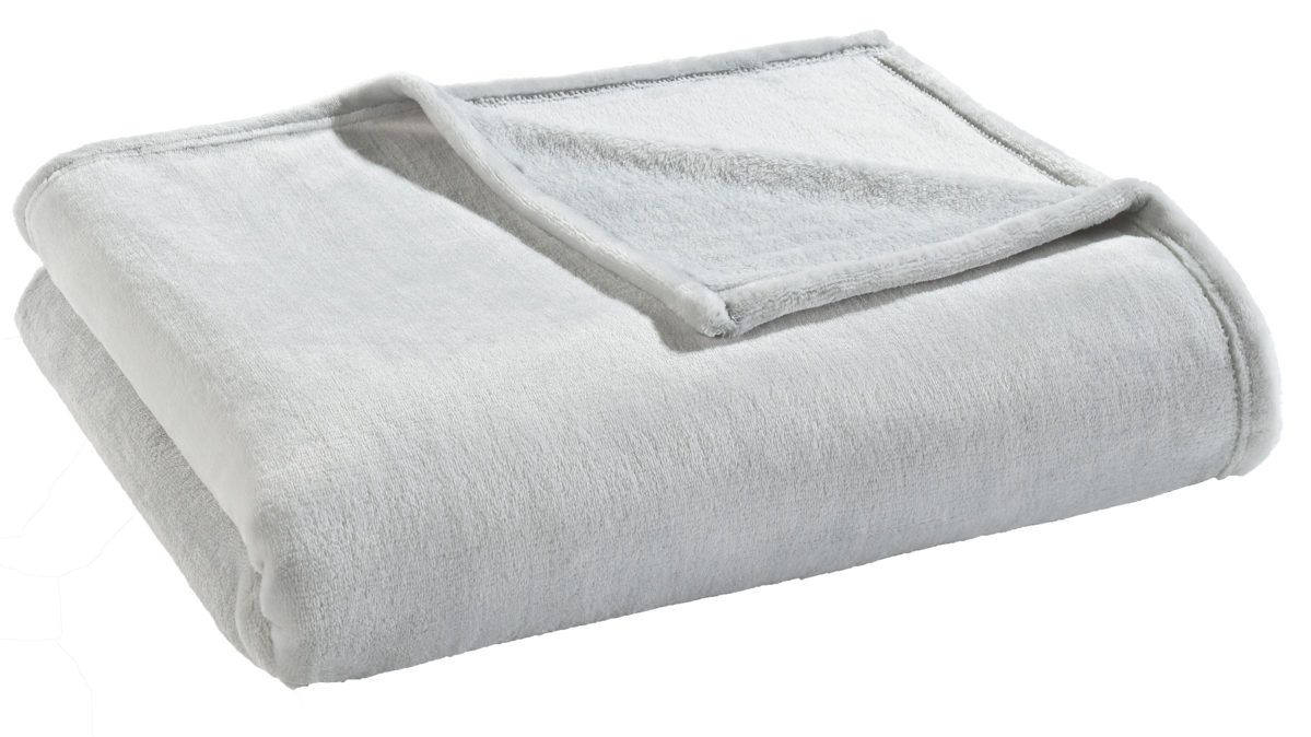 Wohndecke Cosima aus Stoff in Silber Wohndecke Cosy Silber – ca. 150 x 200 cm