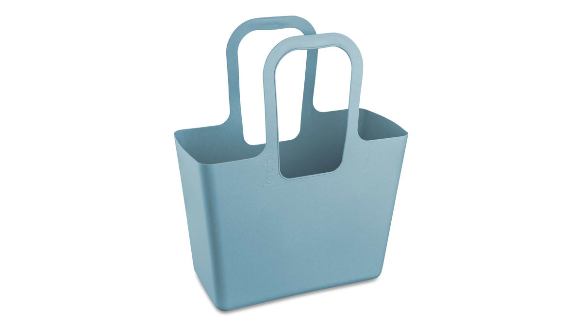 Einzeltasche Koziol aus Kunststoff in Blau KOZIOL Tasche XL - Shopper, Einkaufstasche gross nature flower blue