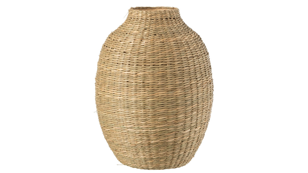 Vase Jolipa aus Geflecht in Natur Vase Menthe a leau Seegras - Höhe ca. 33 cm