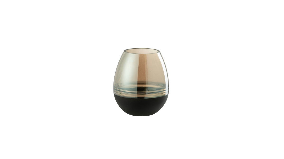 Windlicht Interliving BEST BUDDYS! aus Glas in Gold Interliving BEST BUDDYS! Teelichtglas Black Gold Hotel Gold & Schwarz - Höhe ca. 15 cm