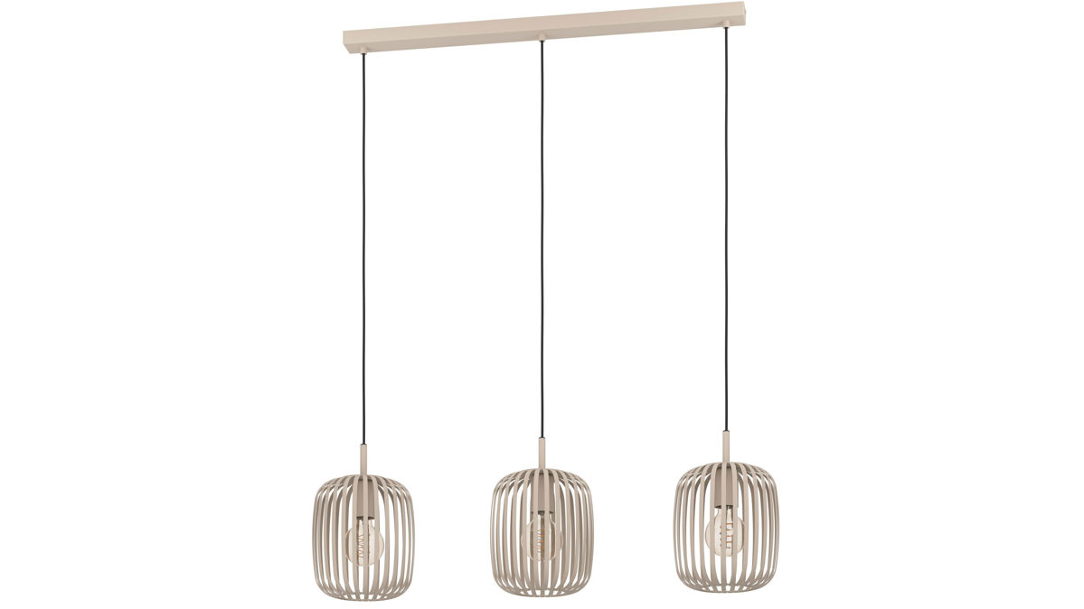 Pendelleuchte Eglo aus Metall in Beige EGLO Hängeleuchte Romazzina sandfarbener Stahl - Länge ca. 90 cm