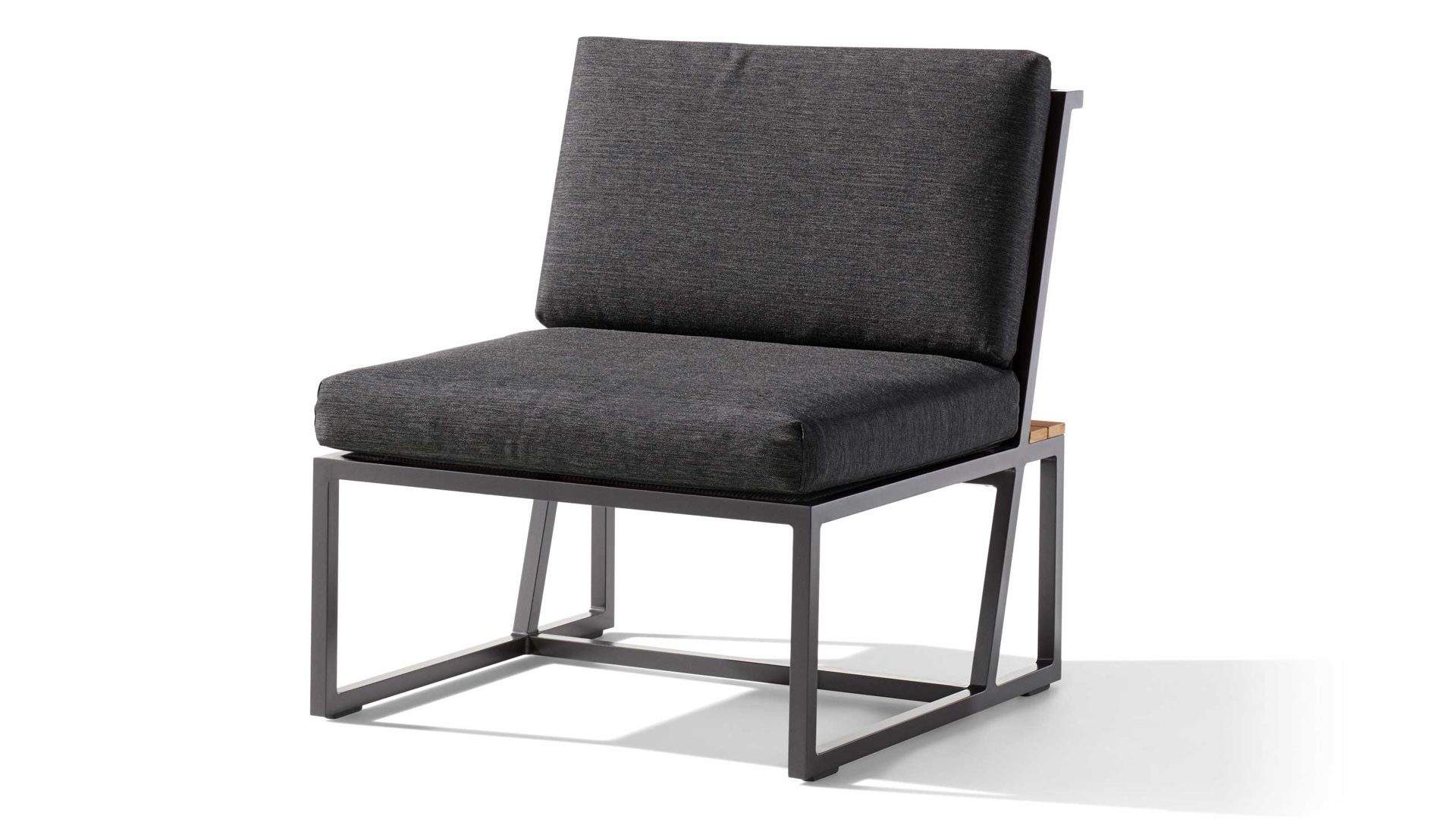 Loungemöbel Sieger in Grau Dunkelgrau Sieger Exclusiv Mittelteil Sessel Havanna 457 G-G Gestell Aluminium Eisengrau, Sitz und Rücken Sunproof Grau