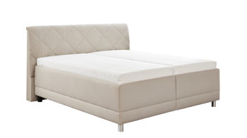 Boxspringbett Ada | nova butor aus Stoff in Beige Boxspringbett Glory beiger Bezug 8-ZAS 9 - Liegefläche ca. 180 x 200 cm