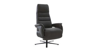 Relaxsessel Steinpol polsteria aus Leder Metall in Graphit Schwarz Leder-Relaxsessel Relaxa Feeling Des. Max Balance Variante 2, Leder Reno graphite & Sternfuss schwarz