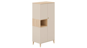 Kleiderschrank Paidi aus Holz in Beige PAIDI Babyzimmer Mila & Ben – Kleiderschrank Cashmere-Beige & Scandinavian Wood - drei Türen, Breite  ca. 95 cm