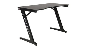 Schreibtisch Duo collection aus Metall in Schwarz Gaming Schreibtisch schwarzes Metall - ca. 120 x 60 cm