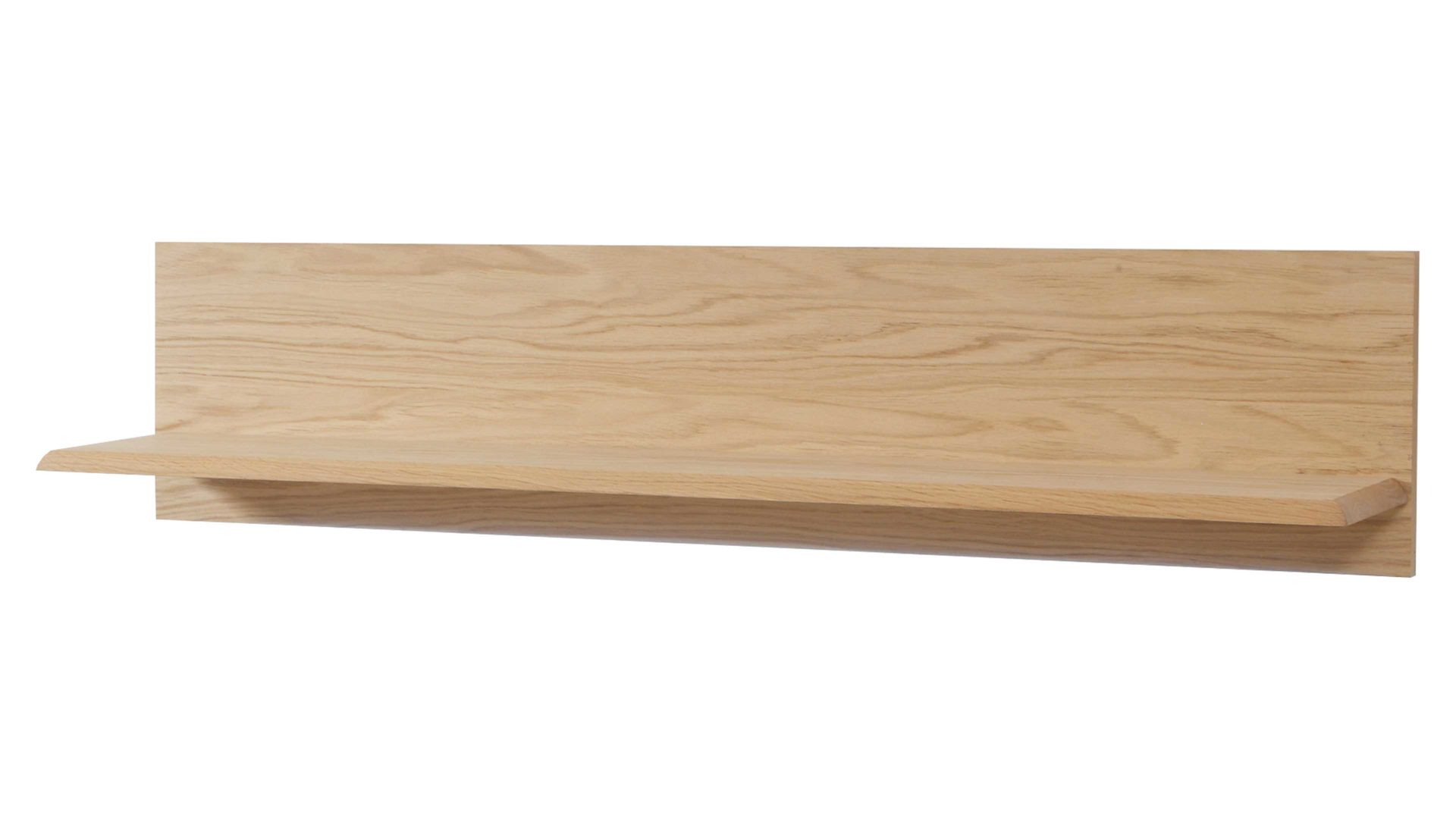 Wandregal Mca furniture aus Holz in Holzfarben Hell Wohnprogramm Sena - Wandboard mit Rückwand bzw. Wandregal Eiche Bianco – Länge ca. 179 cm