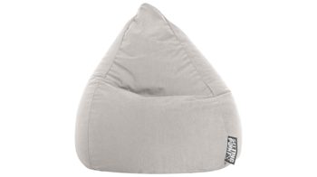 Standard-Sitzsack Magma sitting point aus Kunstfaser in Hellgrau SITTING POINT beanbag easy XL als Sitzmöbel graue Mikrofaser - ca. 220 Liter