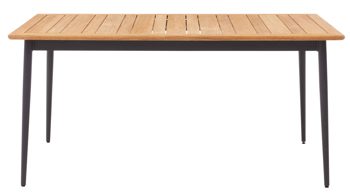Gartentisch Interliving aus Holz in Holzfarben Interliving Gartenmöbel Serie 7001 – Tisch Teakholz & Aluminium - ca. 260 x 95 cm