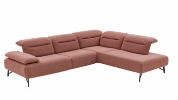 Ecksofa Himolla aus Stoff in Rot himolla Ecksofa Signa 1357 mit Funktionen roter Stoffbezug & Metallfüße - ca. 291 x 230 cm