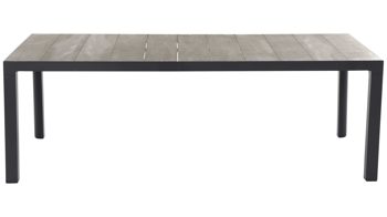 Gartentisch H. gautzsch aus Metall in Dunkelgrau Gartentisch Silva Wood Grey & Anthrazit – ca. 220 x 100 cm