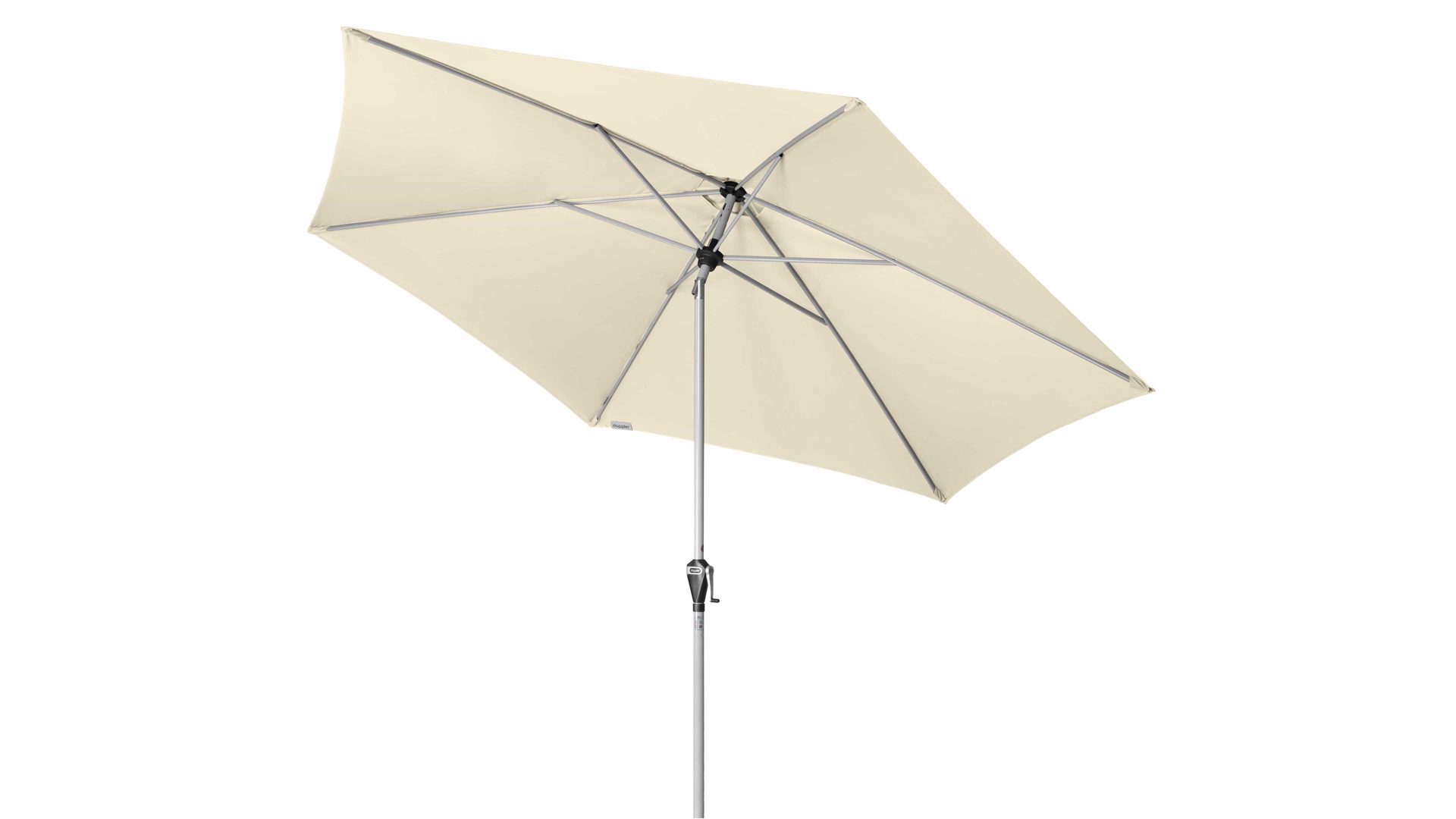 Sonnenschirm Doppler® aus Kunstfaser in Beige doppler® Kurbel-Sonnenschirm Active 320 Auto-Tilt naturfarbene Bespannung – Durchmesser ca. 320 cm