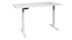 Schreibtisch Mäusbacher aus Holz Metall in Weiß Mäusbacher Schreibtisch D2314 - elektrisch höhenverstellbar Platte weiss matt, Gestell weiss ca. 140 x 70 cm